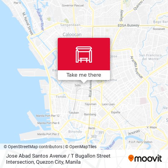 Jose Abad Santos Avenue / T Bugallon Street Intersection, Quezon City map