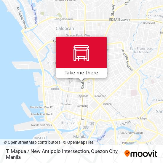 T. Mapua / New Antipolo Intersection, Quezon City map