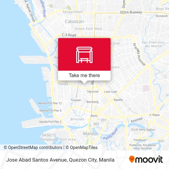 Jose Abad Santos Avenue, Quezon City map