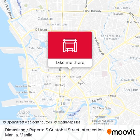 Dimaslang / Ruperto S Cristobal Street Intersection, Manila map