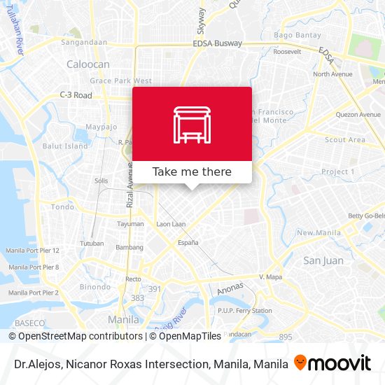 Dr.Alejos, Nicanor Roxas Intersection, Manila map