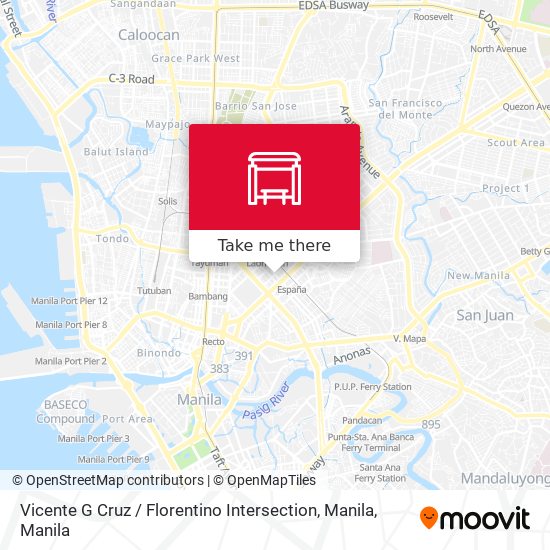 Vicente G Cruz / Florentino Intersection, Manila map