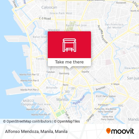 Alfonso Mendoza, Manila map