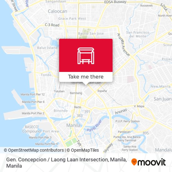 Gen. Concepcion / Laong Laan Intersection, Manila map