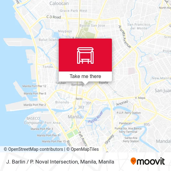 J. Barlin / P. Noval Intersection, Manila map