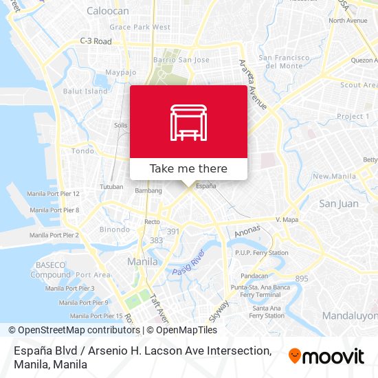 España Blvd / Arsenio H. Lacson Ave  Intersection, Manila map