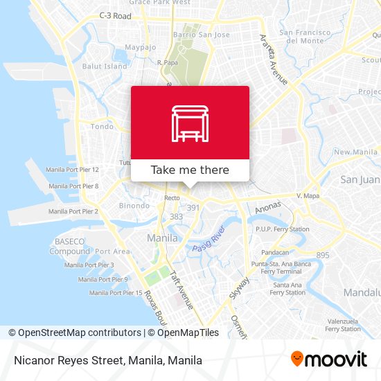 Nicanor Reyes Street, Manila map