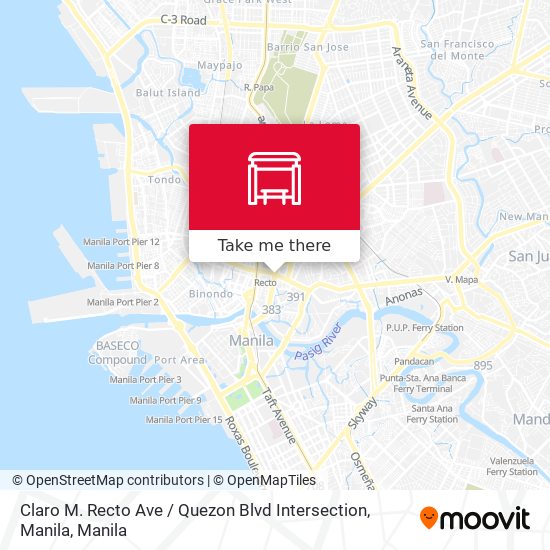 Claro M. Recto Ave / Quezon Blvd Intersection, Manila map