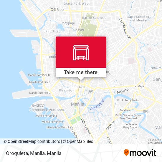 Oroquieta, Manila map