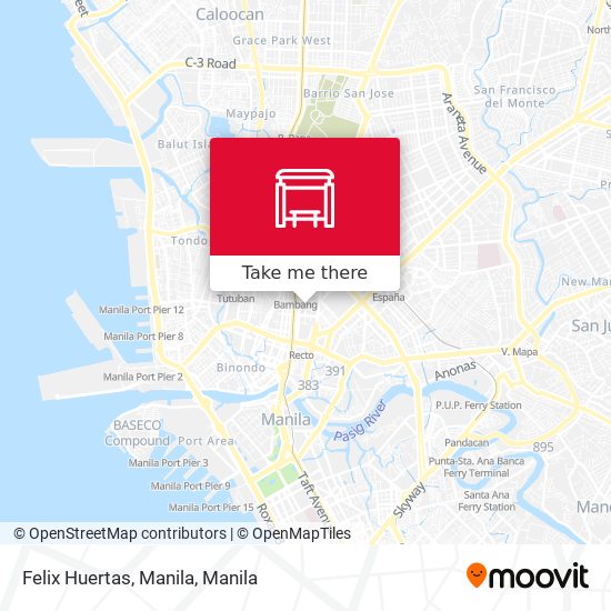Felix Huertas, Manila map