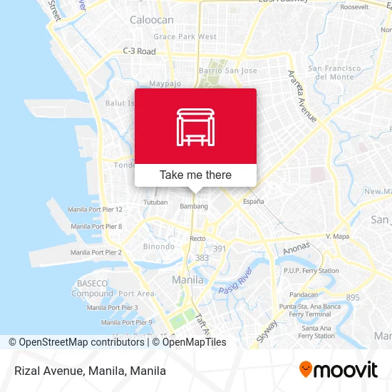 Rizal Avenue, Manila map