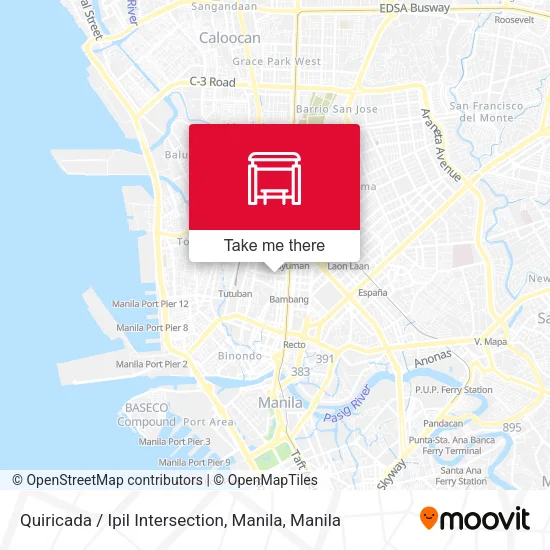 Quiricada / Ipil Intersection, Manila map