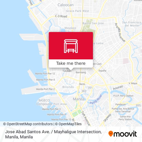 Jose Abad Santos Ave. / Mayhaligue Intersection, Manila map