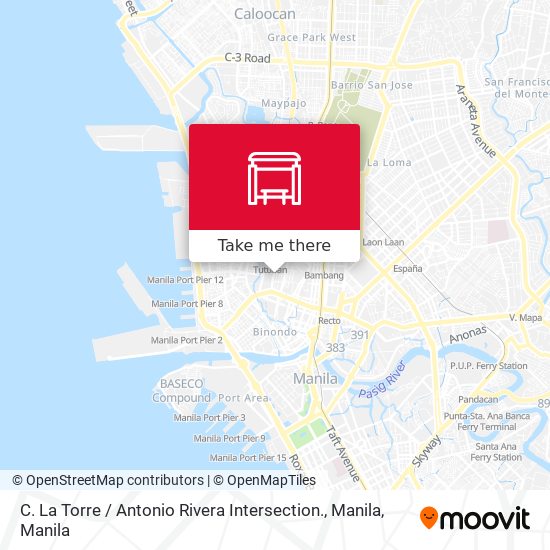 C. La Torre / Antonio Rivera Intersection., Manila map