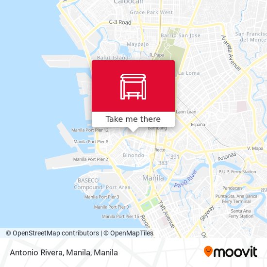 Antonio Rivera, Manila map
