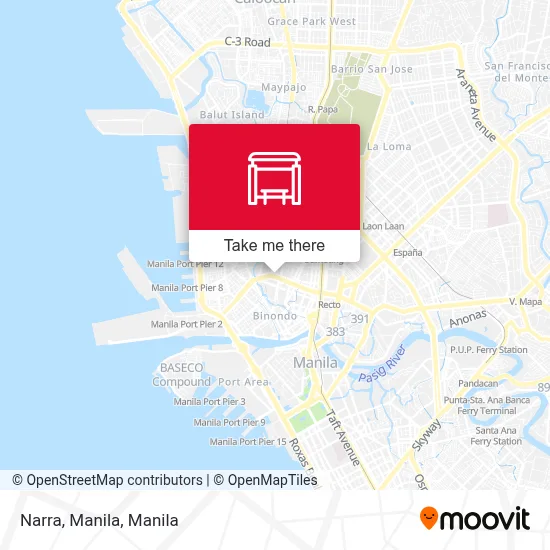 Narra, Manila map