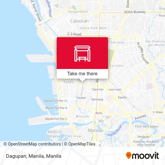 Dagupan, Manila map