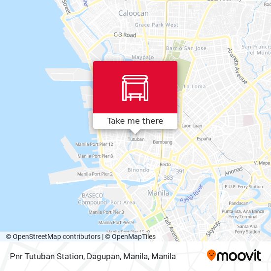 Pnr Tutuban Station, Dagupan, Manila map