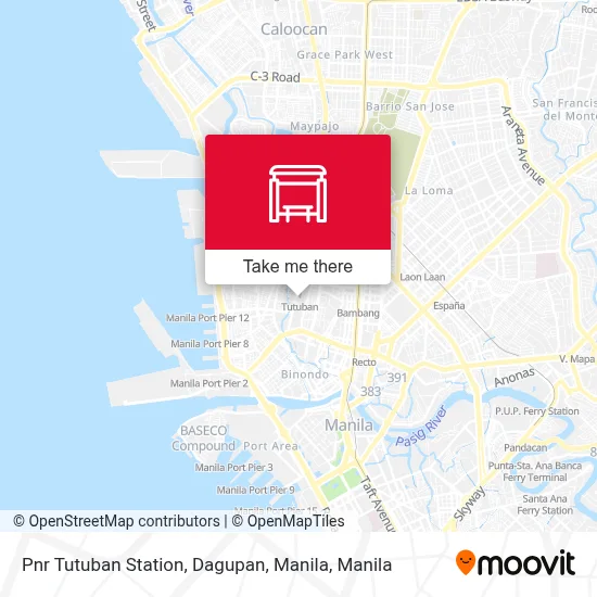 Pnr Tutuban Station, Dagupan, Manila map