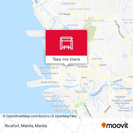 Ricafort, Manila map