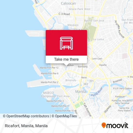 Ricafort, Manila map