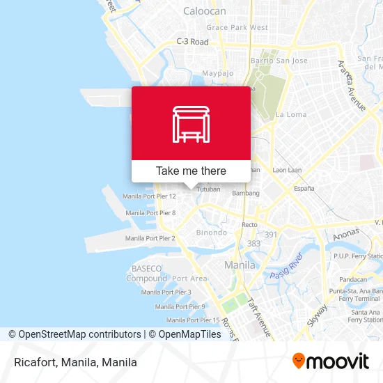 Ricafort, Manila map