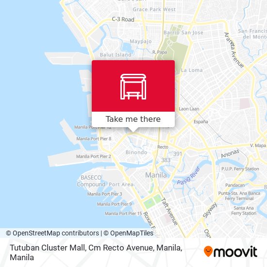 Tutuban Cluster Mall, Cm Recto Avenue, Manila map