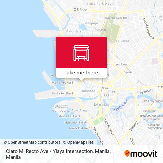 Claro M. Recto Ave / Ylaya Intersection, Manila map