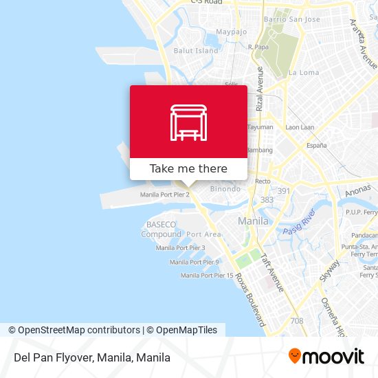 Del Pan Flyover, Manila map