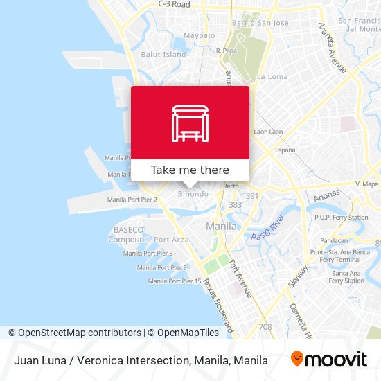 Juan Luna / Veronica Intersection, Manila map