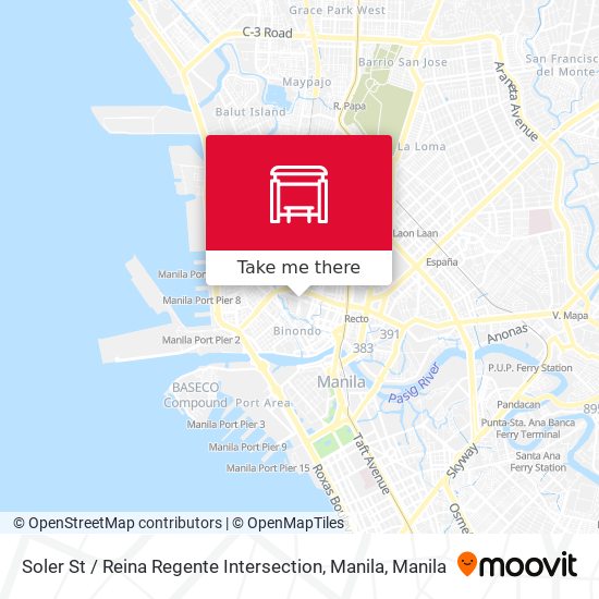 Soler St / Reina Regente Intersection, Manila map