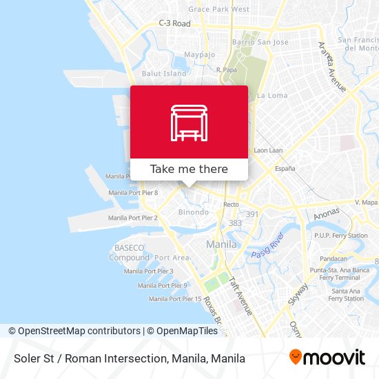 Soler St / Roman Intersection, Manila map