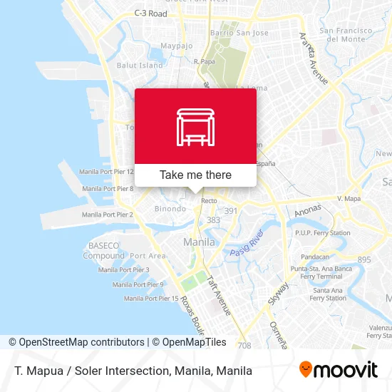 T. Mapua / Soler Intersection, Manila map