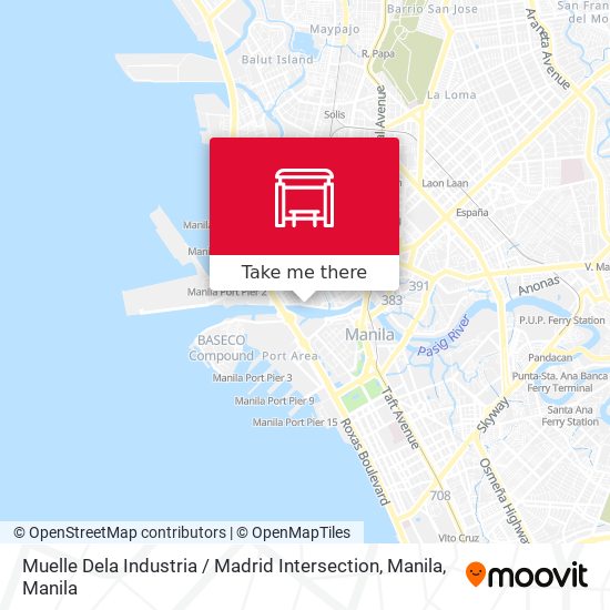 Muelle Dela Industria / Madrid Intersection, Manila map