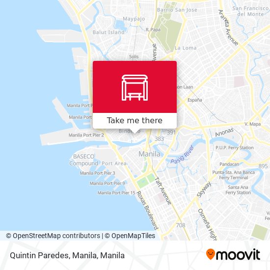 Quintin Paredes, Manila map