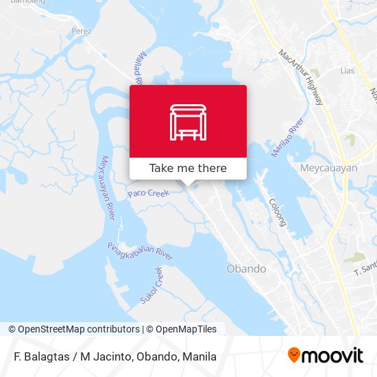 F. Balagtas / M Jacinto, Obando map