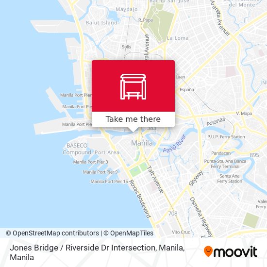 Jones Bridge / Riverside Dr Intersection, Manila map