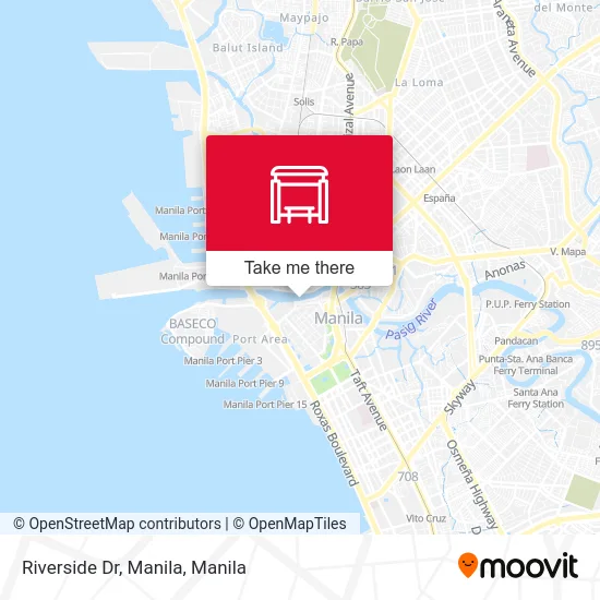 Riverside Dr, Manila map