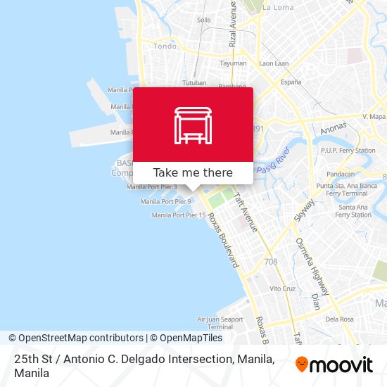 25th St / Antonio C. Delgado Intersection, Manila map