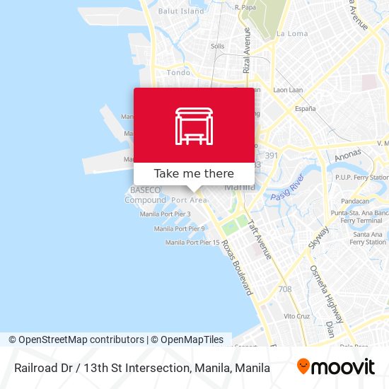 Railroad Dr / 13th St Intersection, Manila map