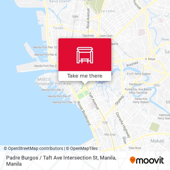Padre Burgos /  Taft Ave Intersection St, Manila map