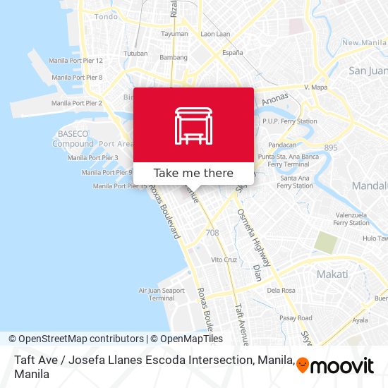 Taft Ave / Josefa Llanes Escoda Intersection, Manila map