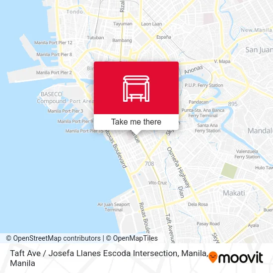 Taft Ave / Josefa Llanes Escoda Intersection, Manila map