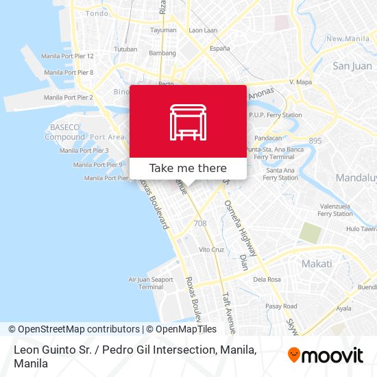 Leon Guinto Sr. / Pedro Gil Intersection, Manila map