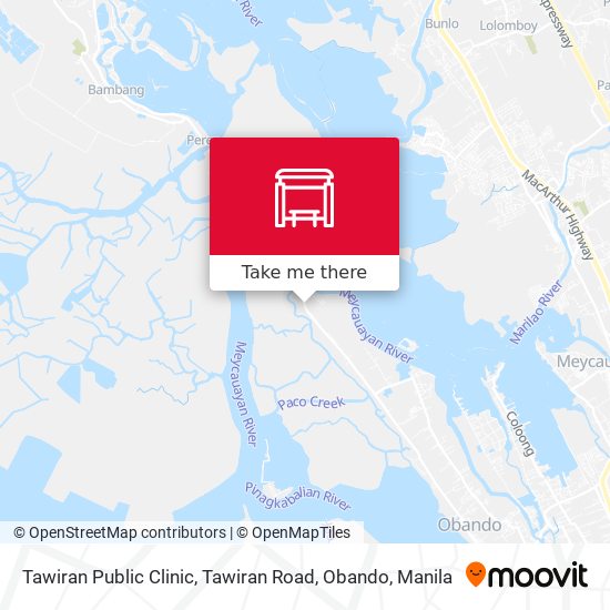 Tawiran Public Clinic, Tawiran Road, Obando map