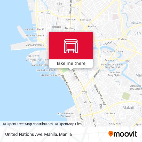United Nations Ave, Manila map