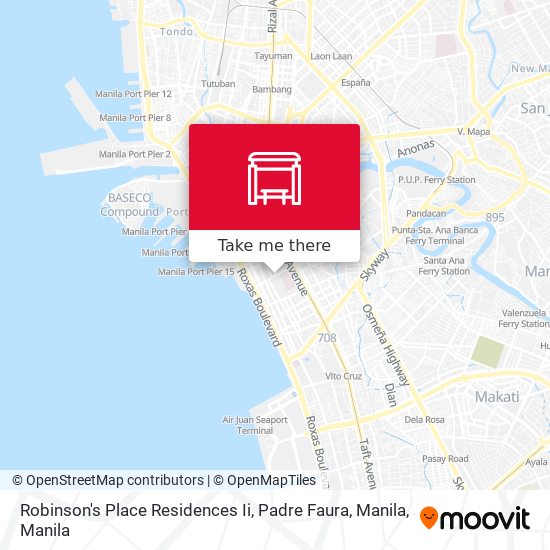Robinson's Place Residences Ii, Padre Faura, Manila map