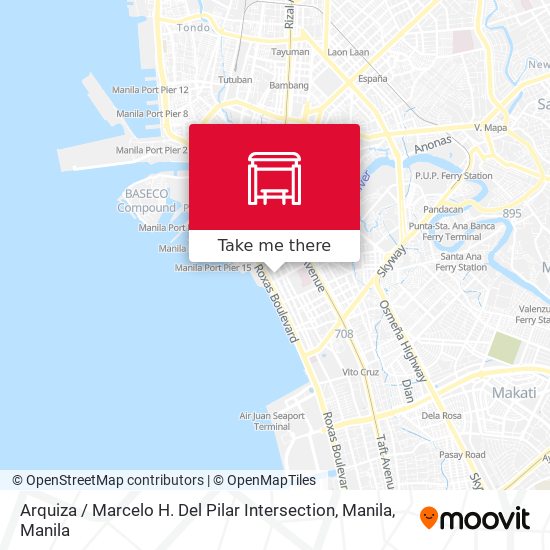Arquiza / Marcelo H. Del Pilar Intersection, Manila map