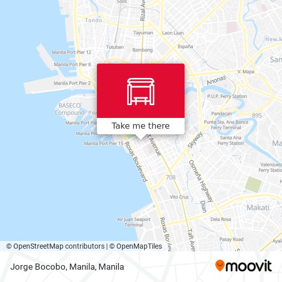 Jorge Bocobo, Manila map