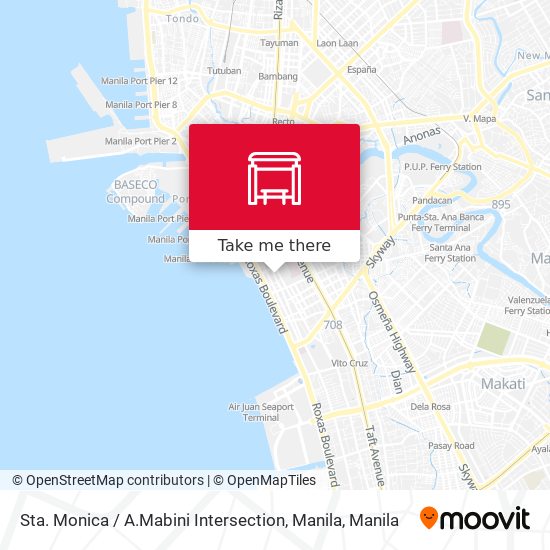 Sta. Monica / A.Mabini Intersection, Manila map